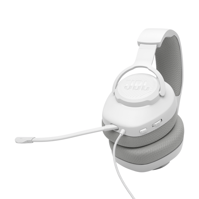 JBL Quantum 100M2 - White - Wired over-ear gaming headset with detachable mic and mute option - Detailshot 5 image number null
